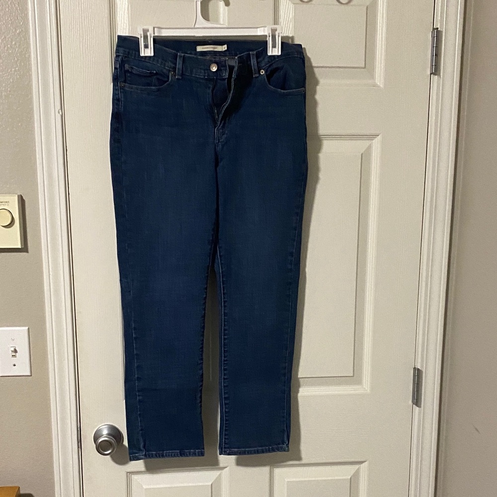 Levi's Dark Blue Ankle Jeans